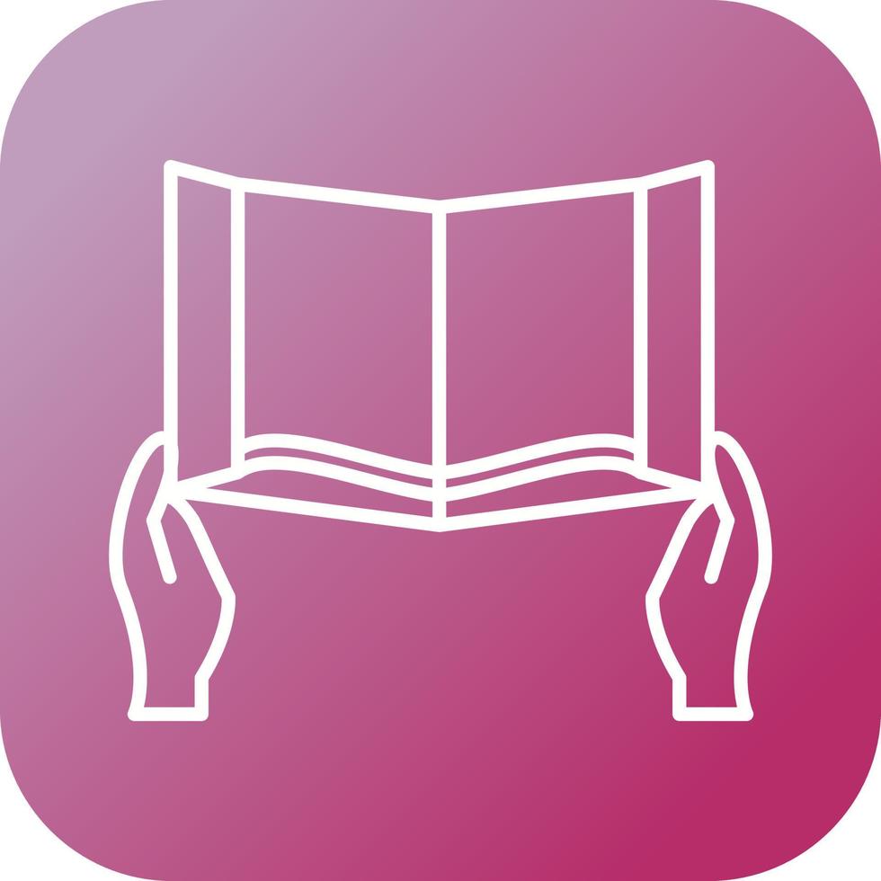 Beautiful Reading Book  Line Vector Icon