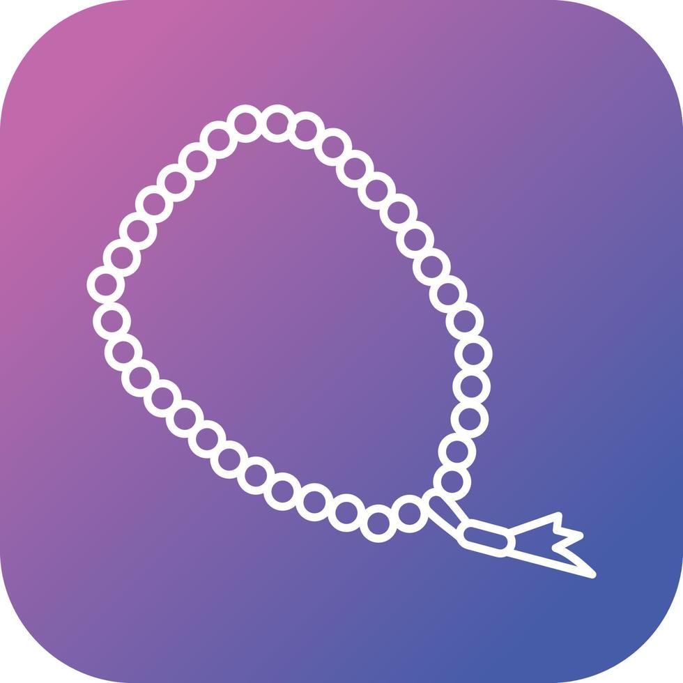 Beautiful Prayer Bead Line Vector Icon