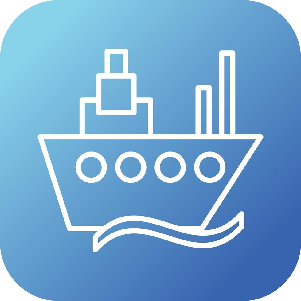 Beautiful Ship Vector line icon