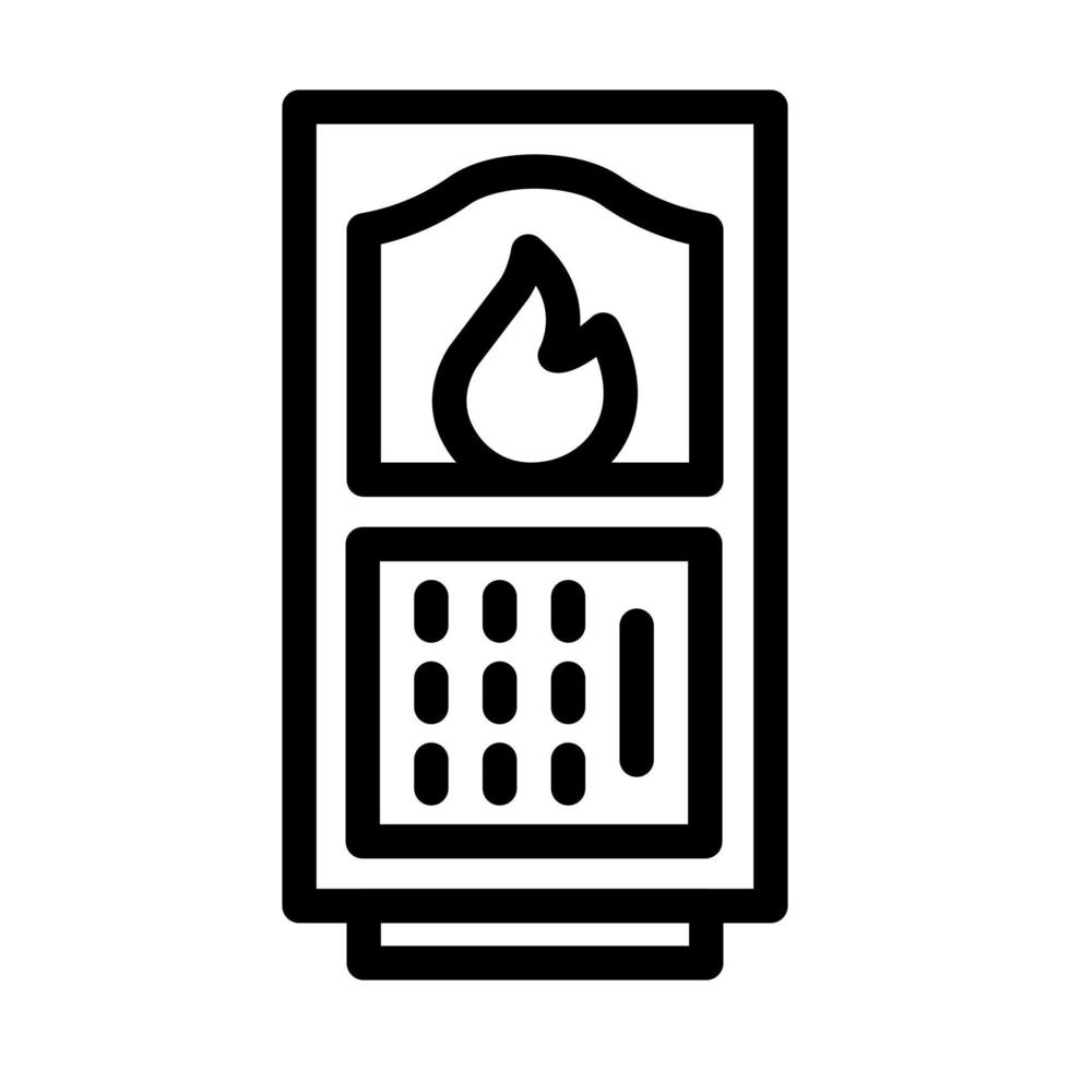 Solid Fuel Boiler Icon Design vector