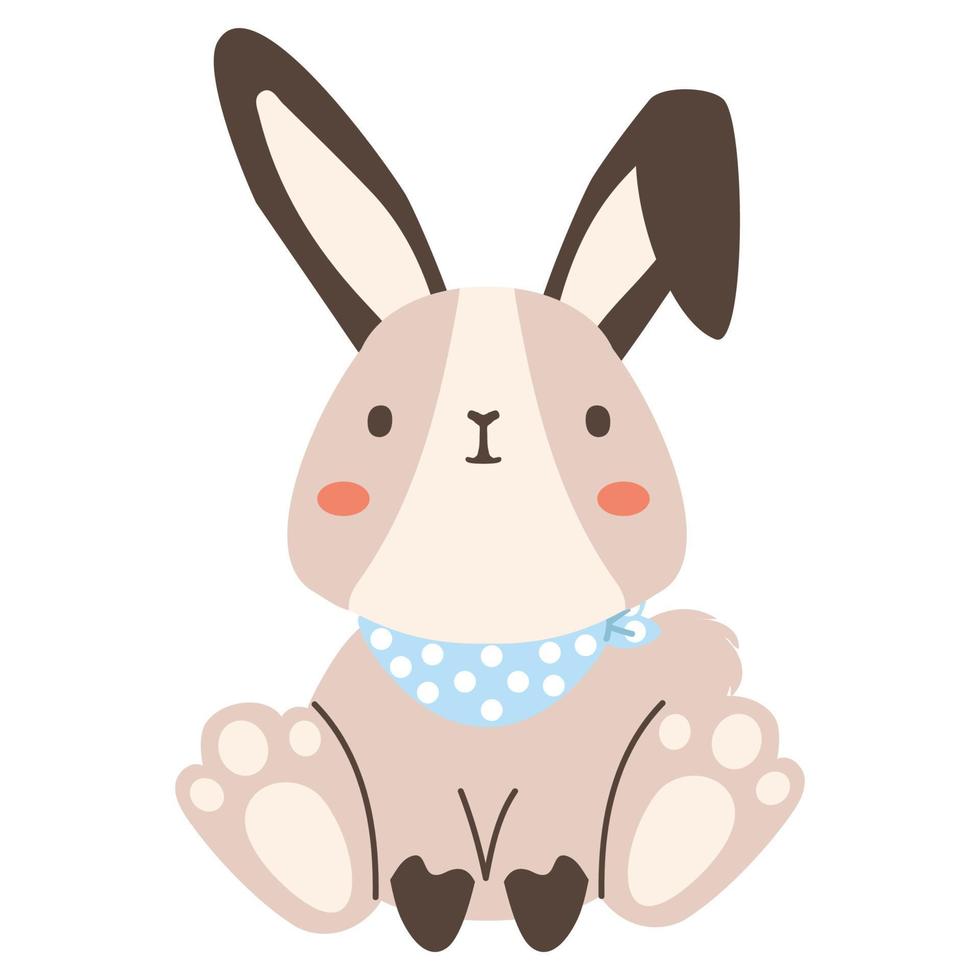 happy  bunny rabbit cartoon icon vector