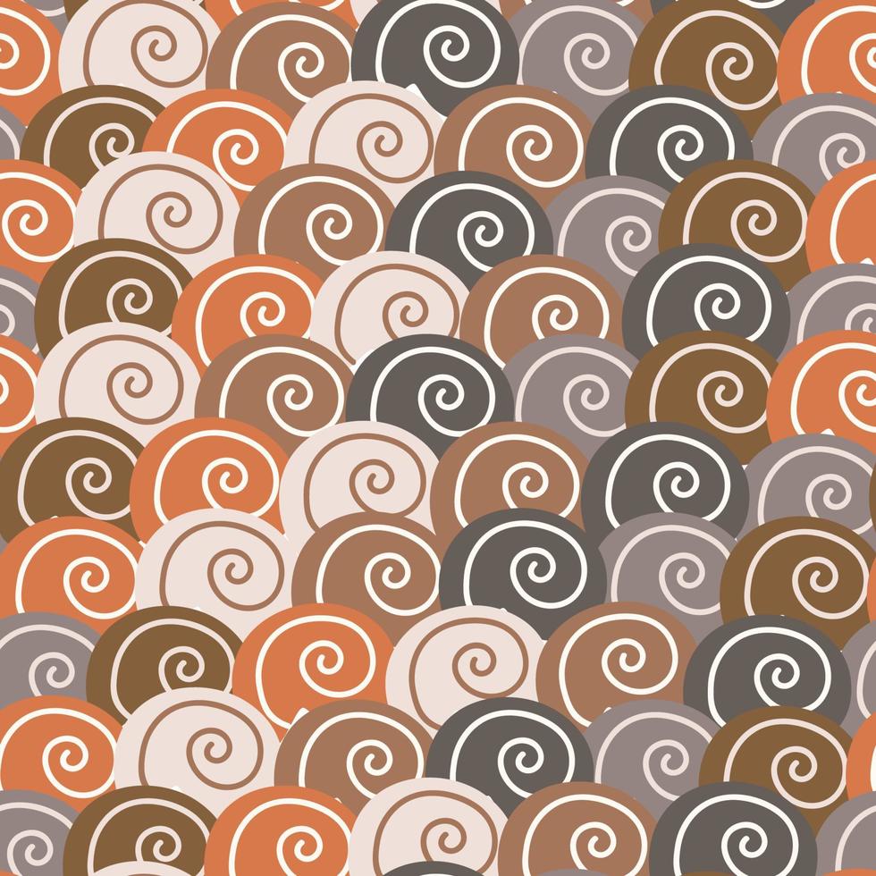 Vector hand drawn spiral pattern background for paper goods