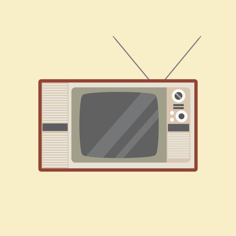vintage classic television flat design vector illustration. retro tv design. oldies electronic