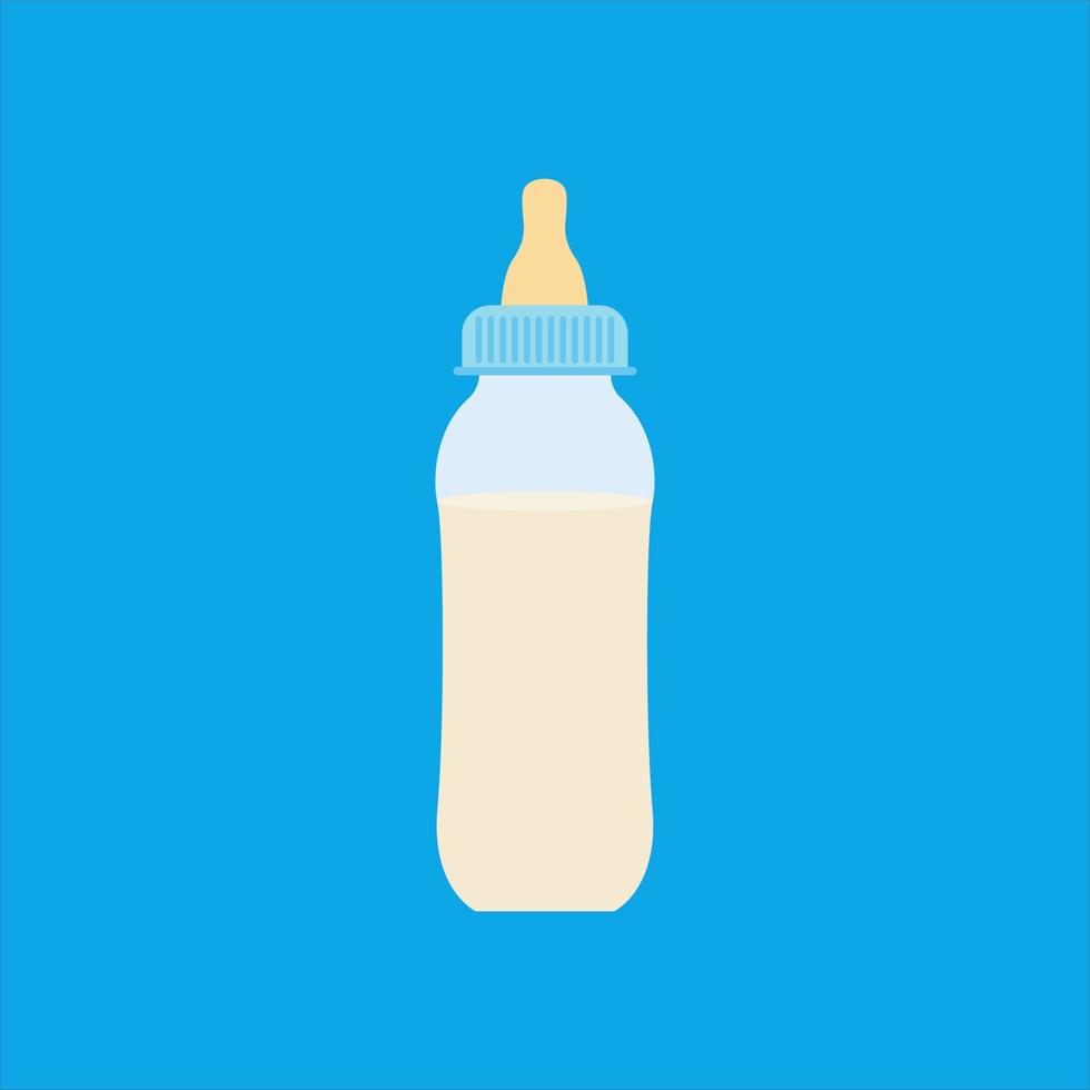 Baby milk bottle vector design illustration isolated on color background.  Dairy product. Isolated vector illustration in cartoon style 17211105  Vector Art at Vecteezy