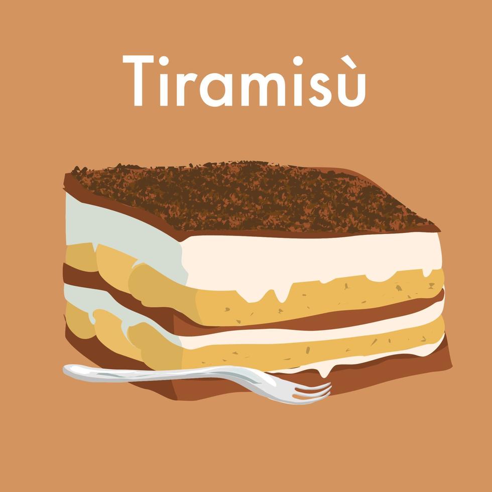 Tiramisu icon and sticker vector