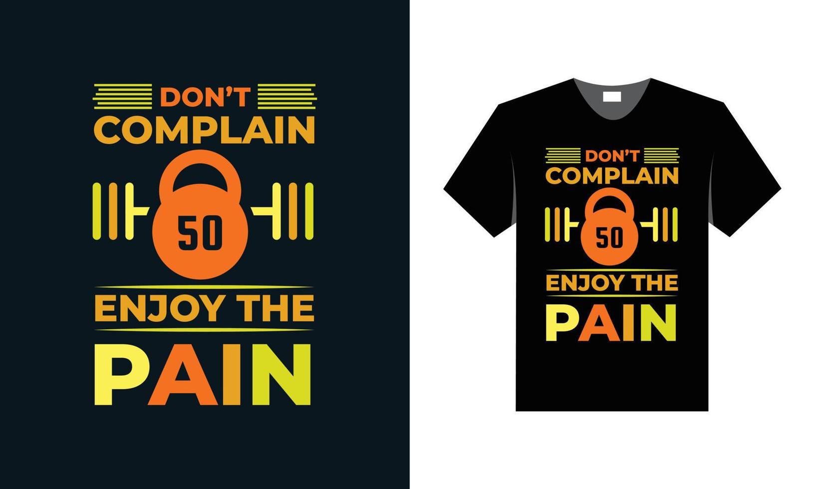 best retro typography t shirt design for gym and fitness lover. vector