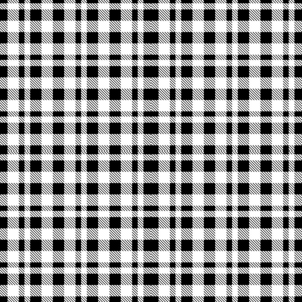 black and white plaid seamless pattern design vector
