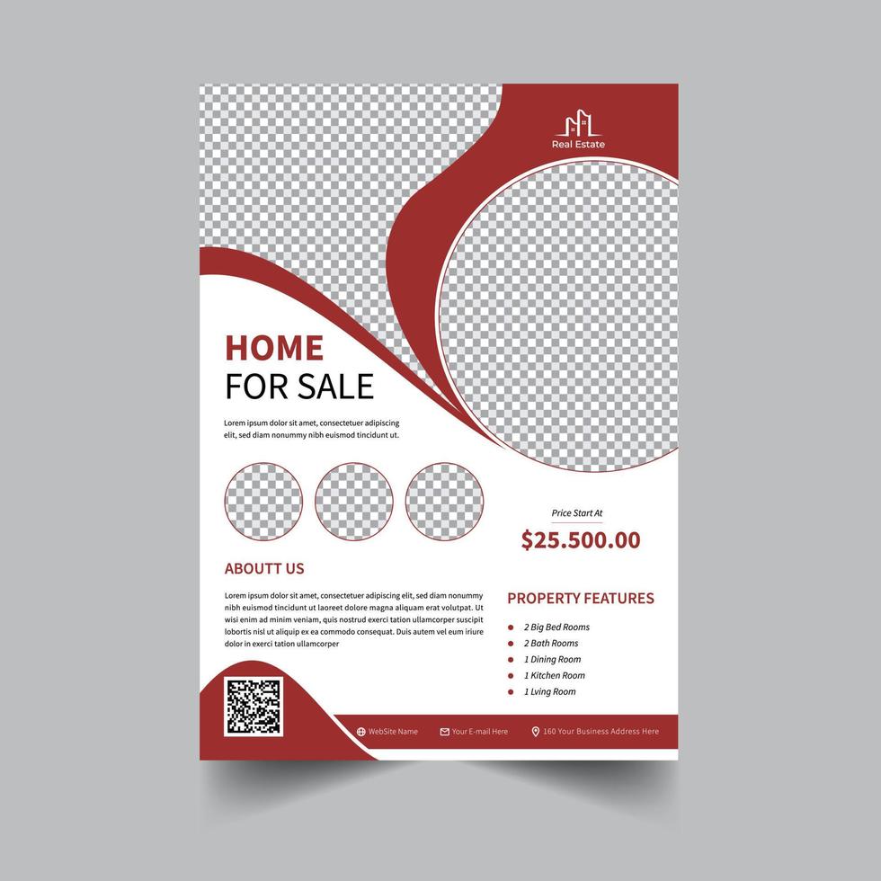 Real estate flyer design vector
