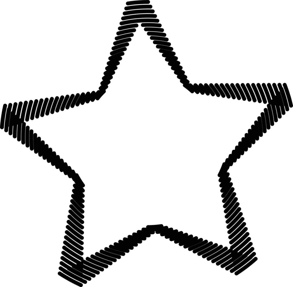 Star Shaped Black and white geometrical concentrated line frame illustration material vector illustration stock illustration.