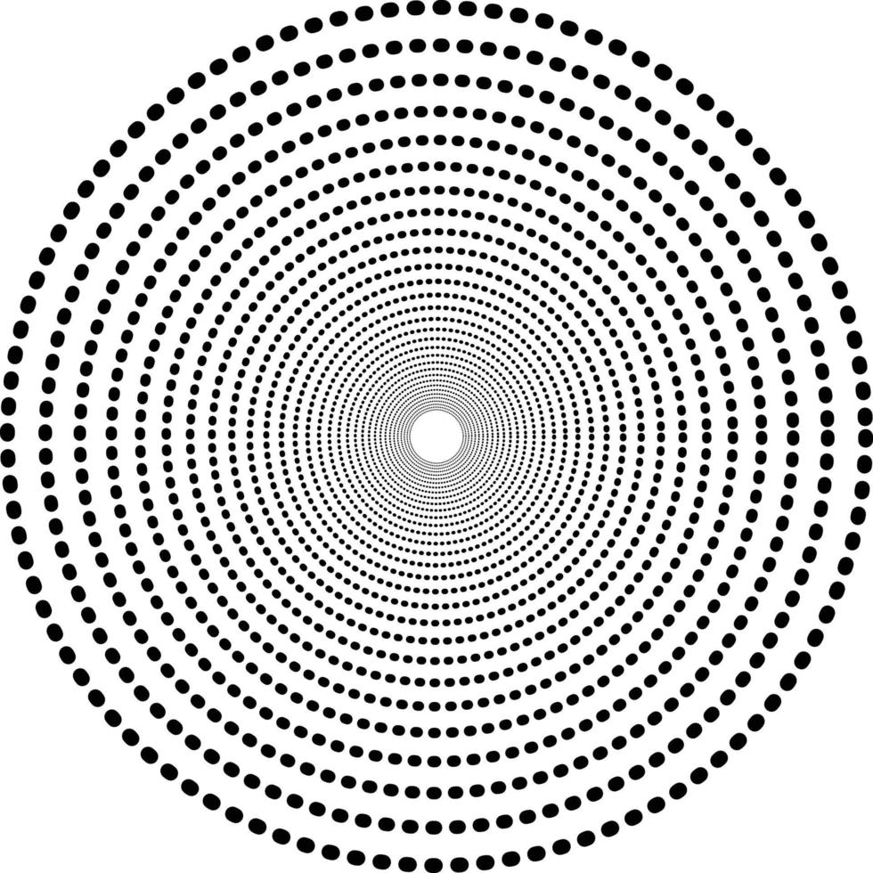 Halftone circular spiral logo set. Circular dotted isolated on the white background. Halftone fabric design. Halftone circle dots texture. Vector design element for various purposes.