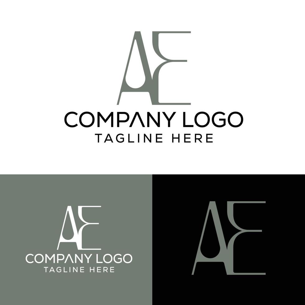 Initial Letter AE Logo Design Monogram Creative Modern Sign Symbol Icon vector