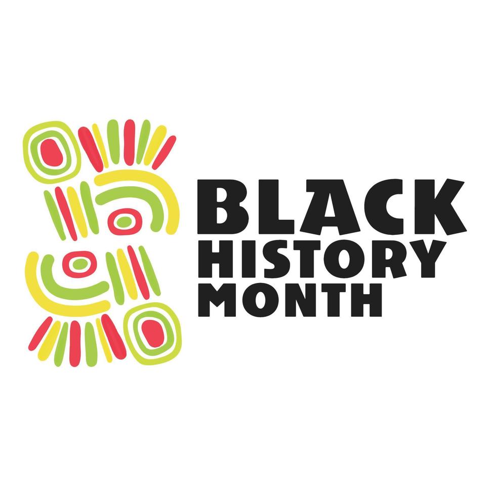 Template on white background, Black history month, minimalism vector
