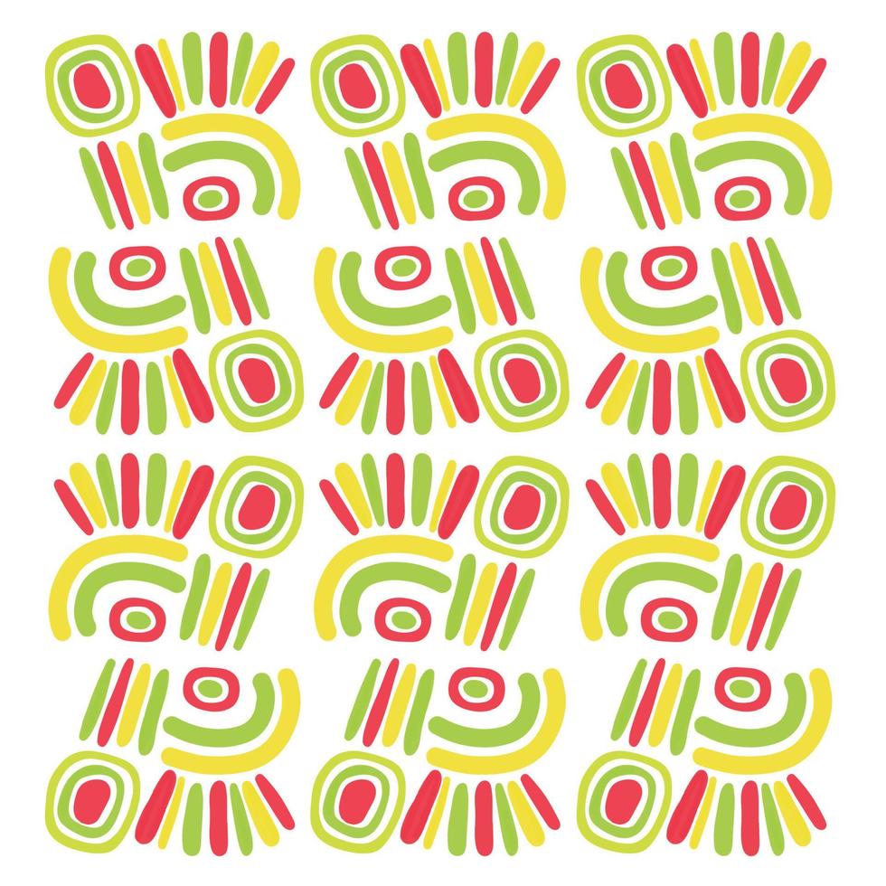 Geometric pattern in African style on a white background, minimalist, decoration vector