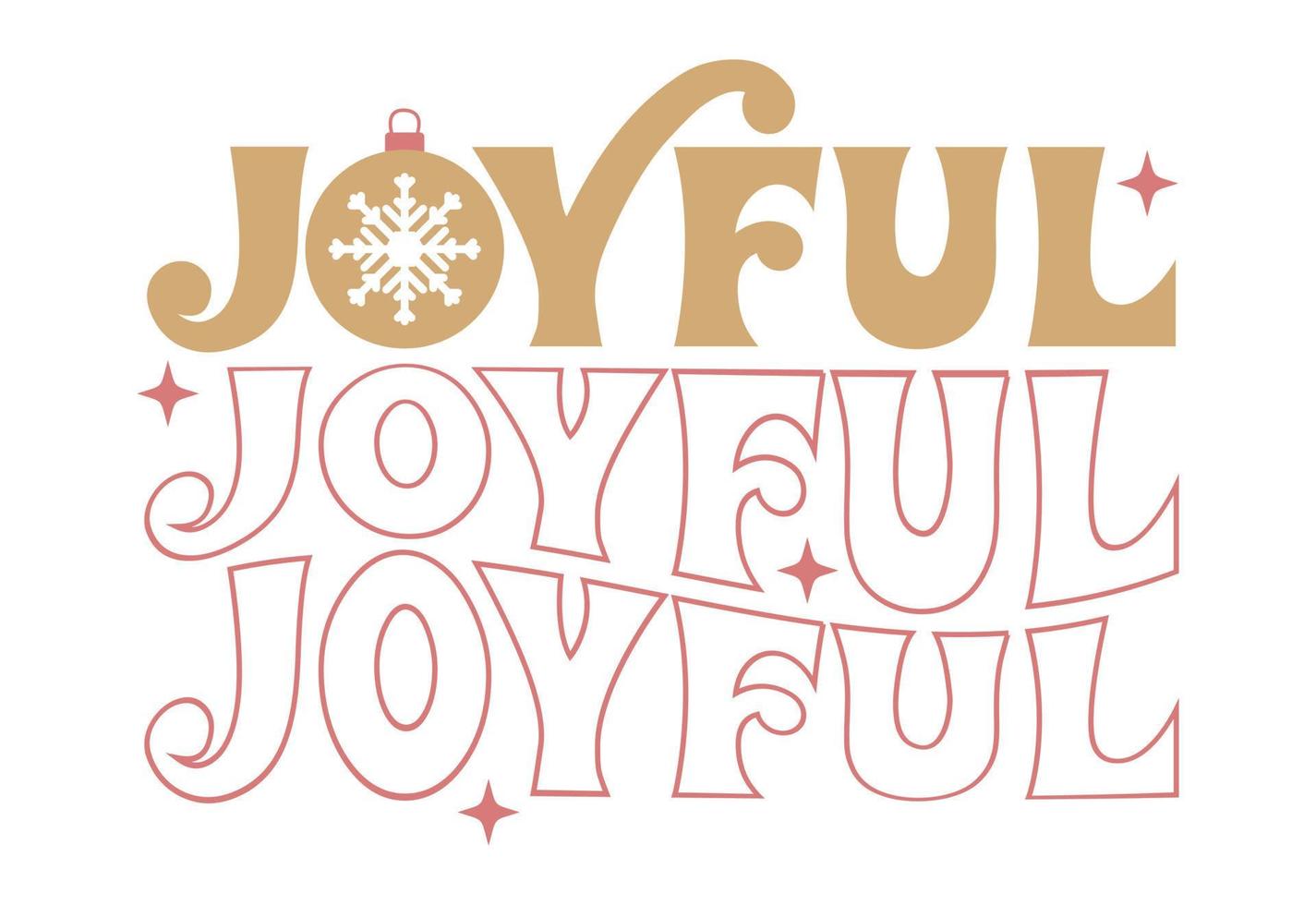 Joyful Christmas Quote vector