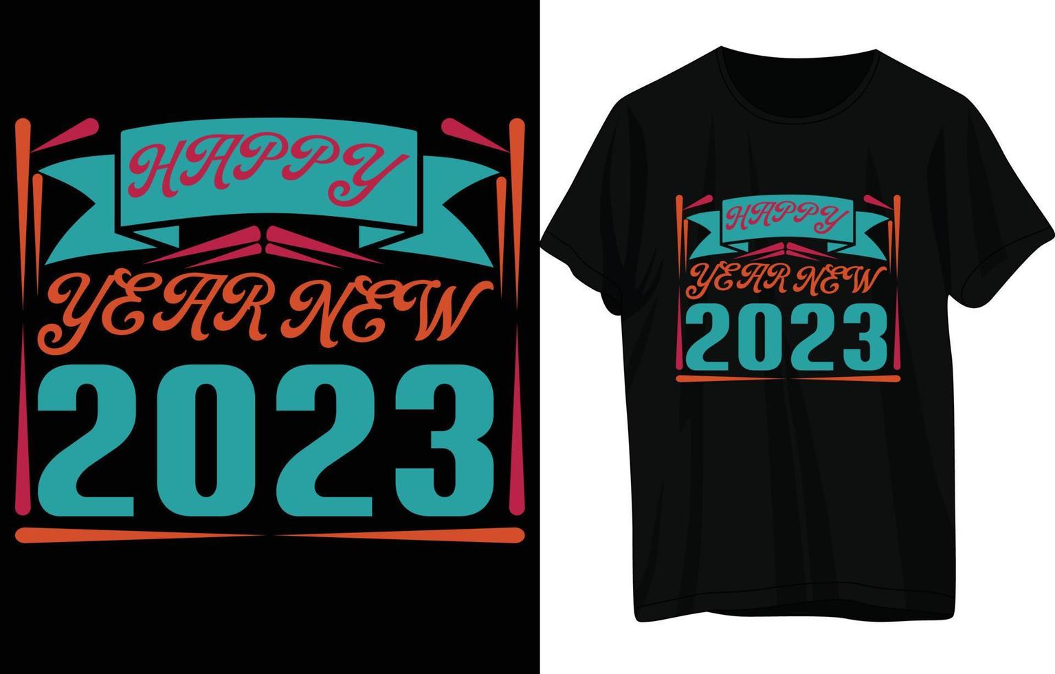 Happy New Year T-Shirt Design vector