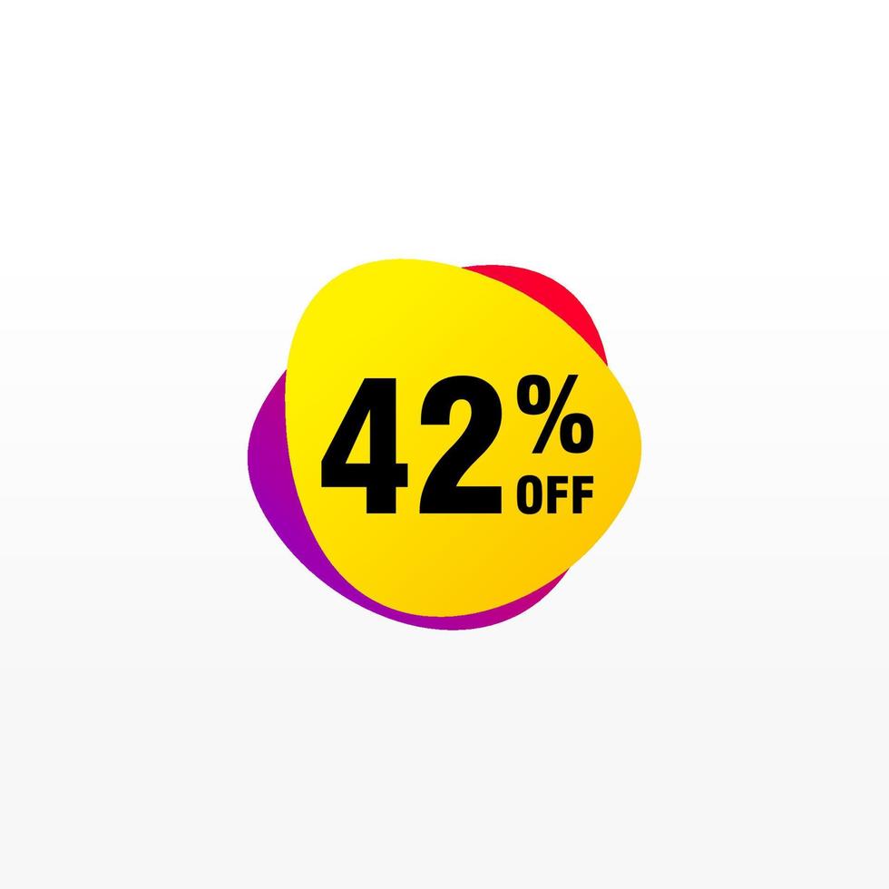 42 discount, Sales Vector badges for Labels, , Stickers, Banners, Tags, Web Stickers, New offer. Discount origami sign banner.