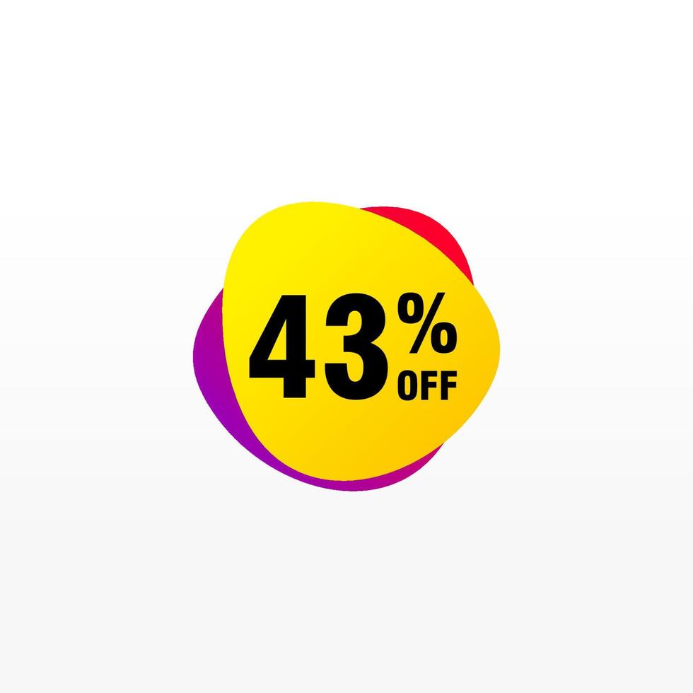 43 discount, Sales Vector badges for Labels, , Stickers, Banners, Tags, Web Stickers, New offer. Discount origami sign banner.