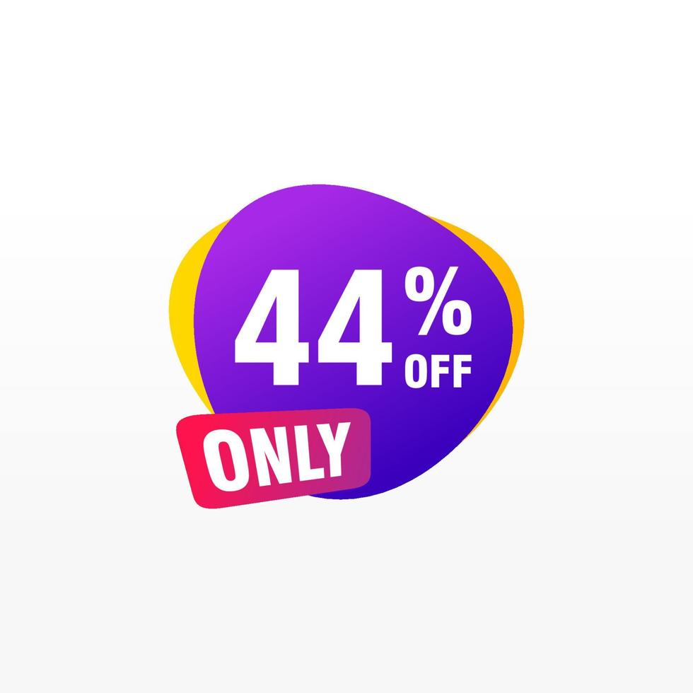 44 discount, Sales Vector badges for Labels, , Stickers, Banners, Tags, Web Stickers, New offer. Discount origami sign banner.