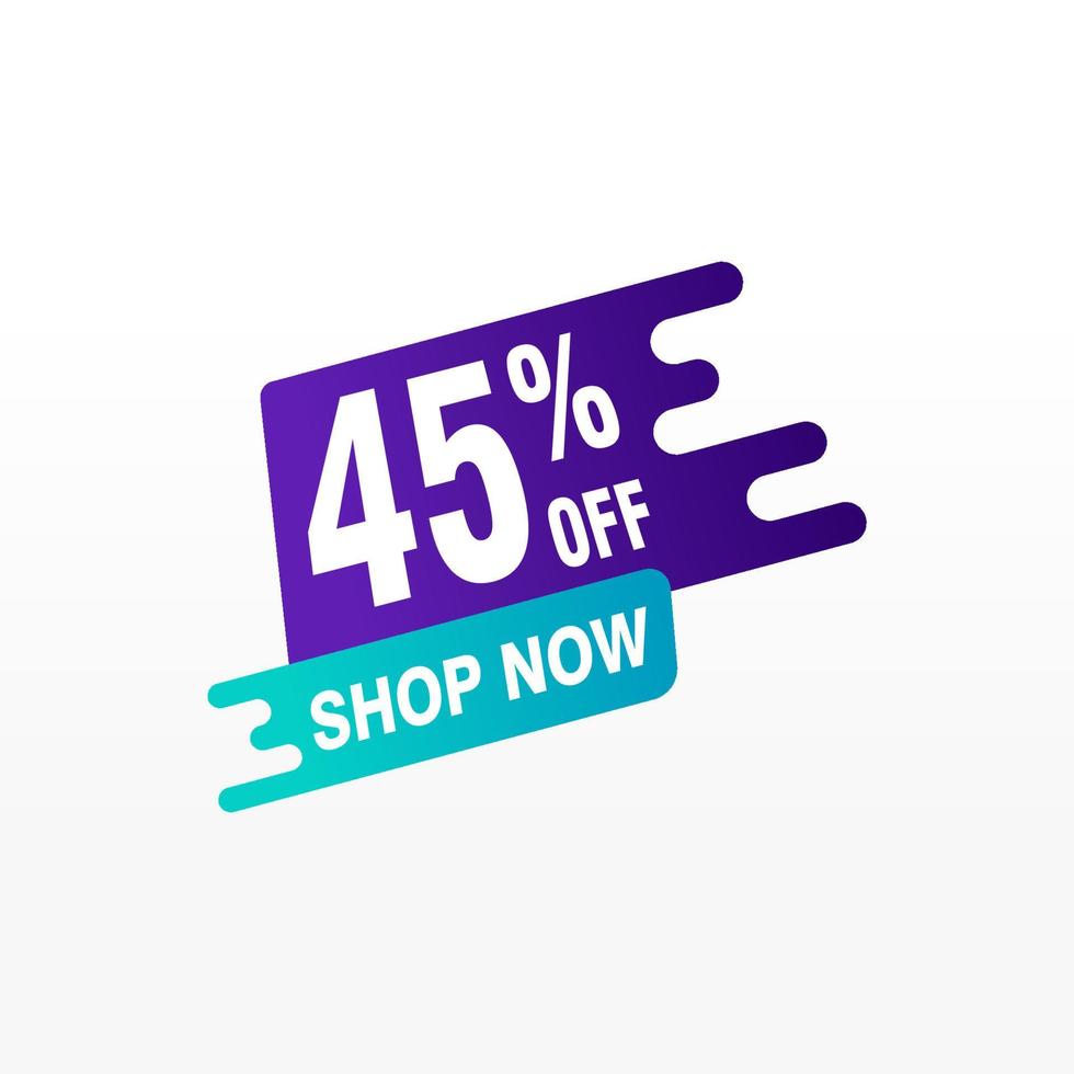 45 discount, Sales Vector badges for Labels, , Stickers, Banners, Tags, Web Stickers, New offer. Discount origami sign banner.