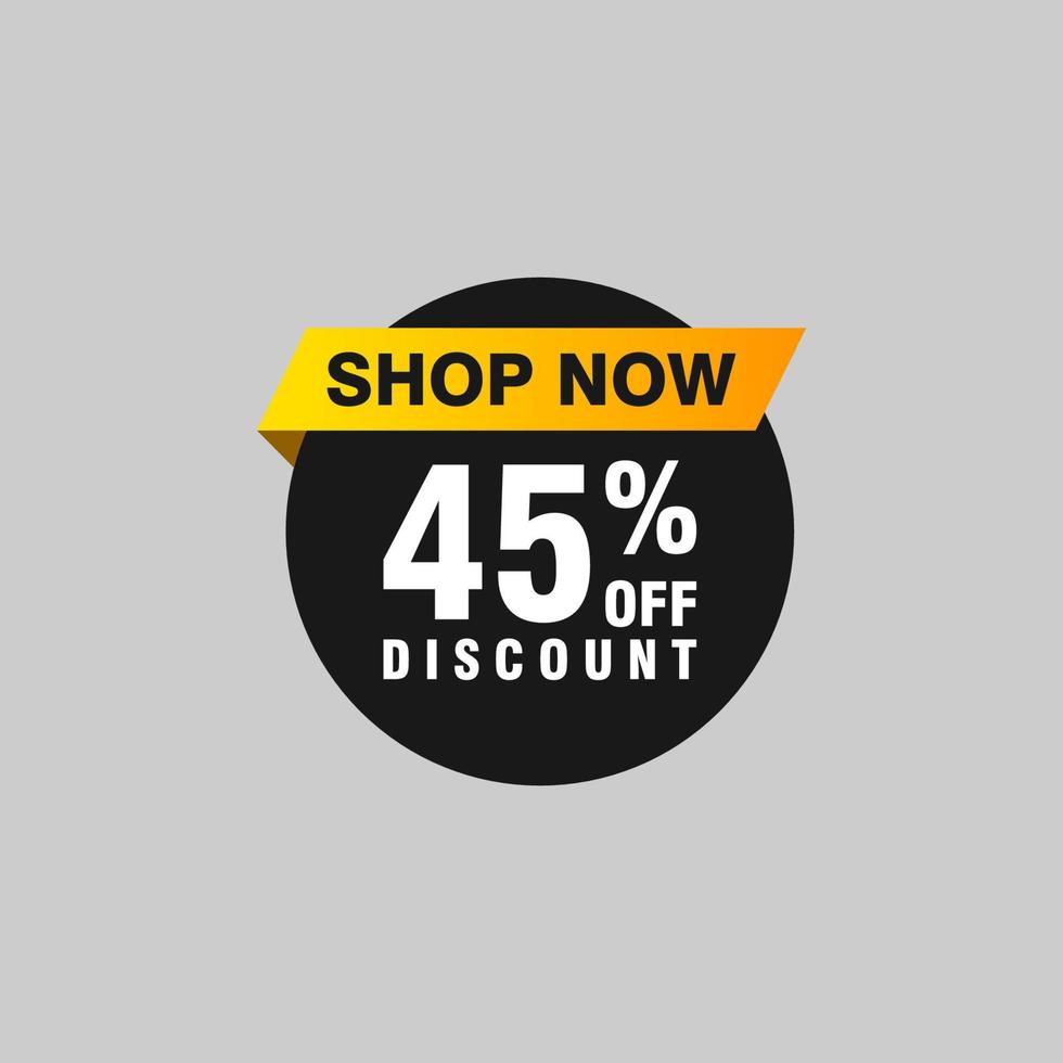 45 discount, Sales Vector badges for Labels, , Stickers, Banners, Tags, Web Stickers, New offer. Discount origami sign banner.