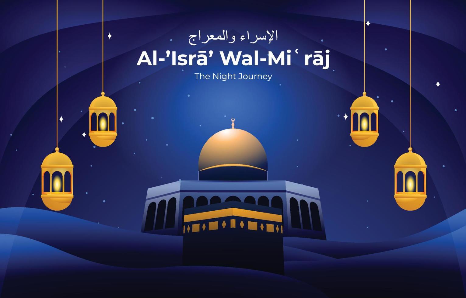 Isra Miraj Journey vector