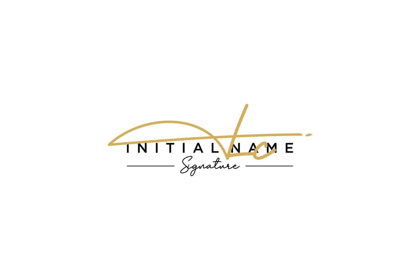 Initial LC signature logo template vector. Hand drawn Calligraphy lettering Vector illustration.