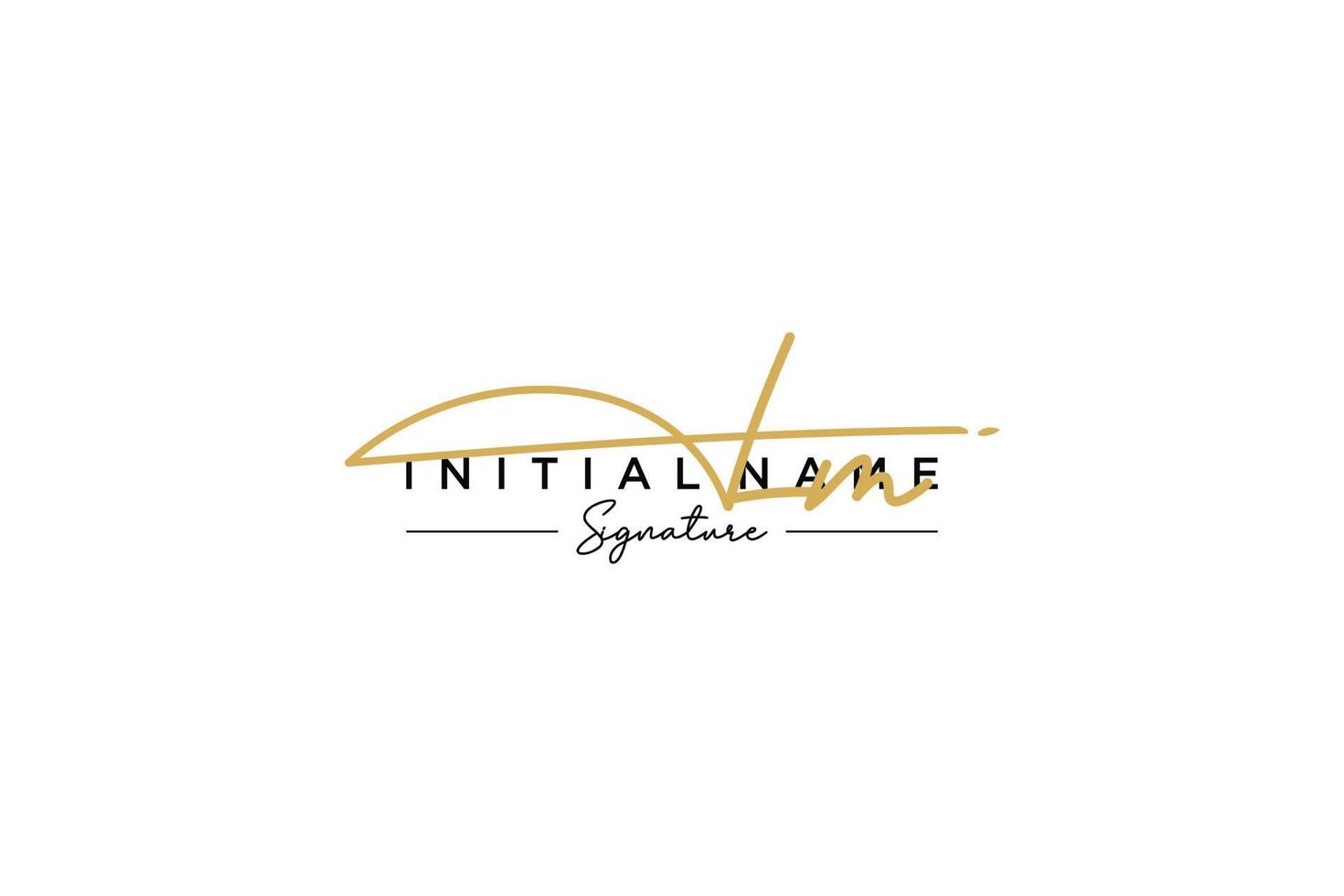 Initial LM signature logo template vector. Hand drawn Calligraphy lettering Vector illustration.
