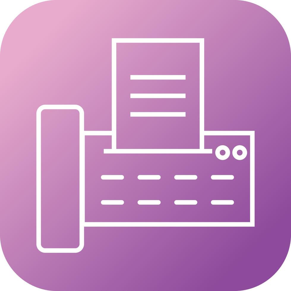 Beautiful Fax Line Vector Icon