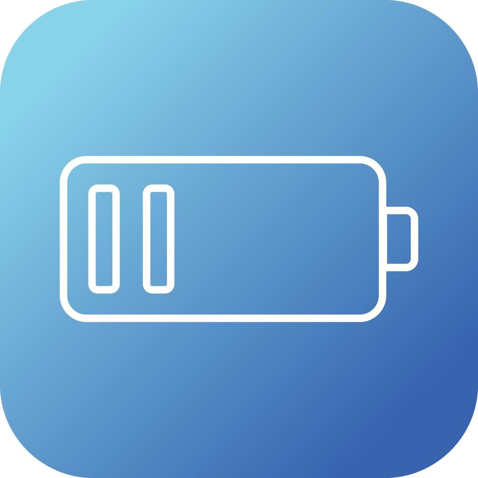 Beautiful Low Battery Line Vector Icon