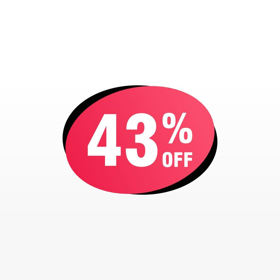 43 discount, Sales Vector badges for Labels, , Stickers, Banners, Tags, Web Stickers, New offer. Discount origami sign banner.