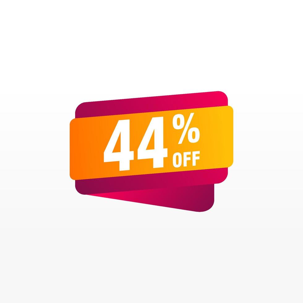 44 discount, Sales Vector badges for Labels, , Stickers, Banners, Tags, Web Stickers, New offer. Discount origami sign banner.