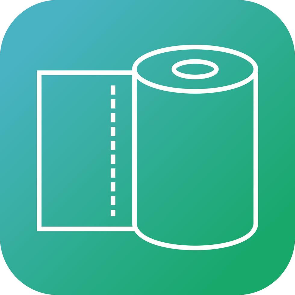 Beautiful Tissue Roll Line Vector Icon