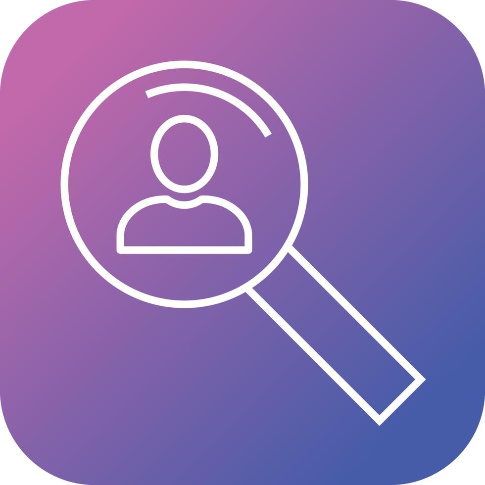 Beautiful Search User Line Vector Icon