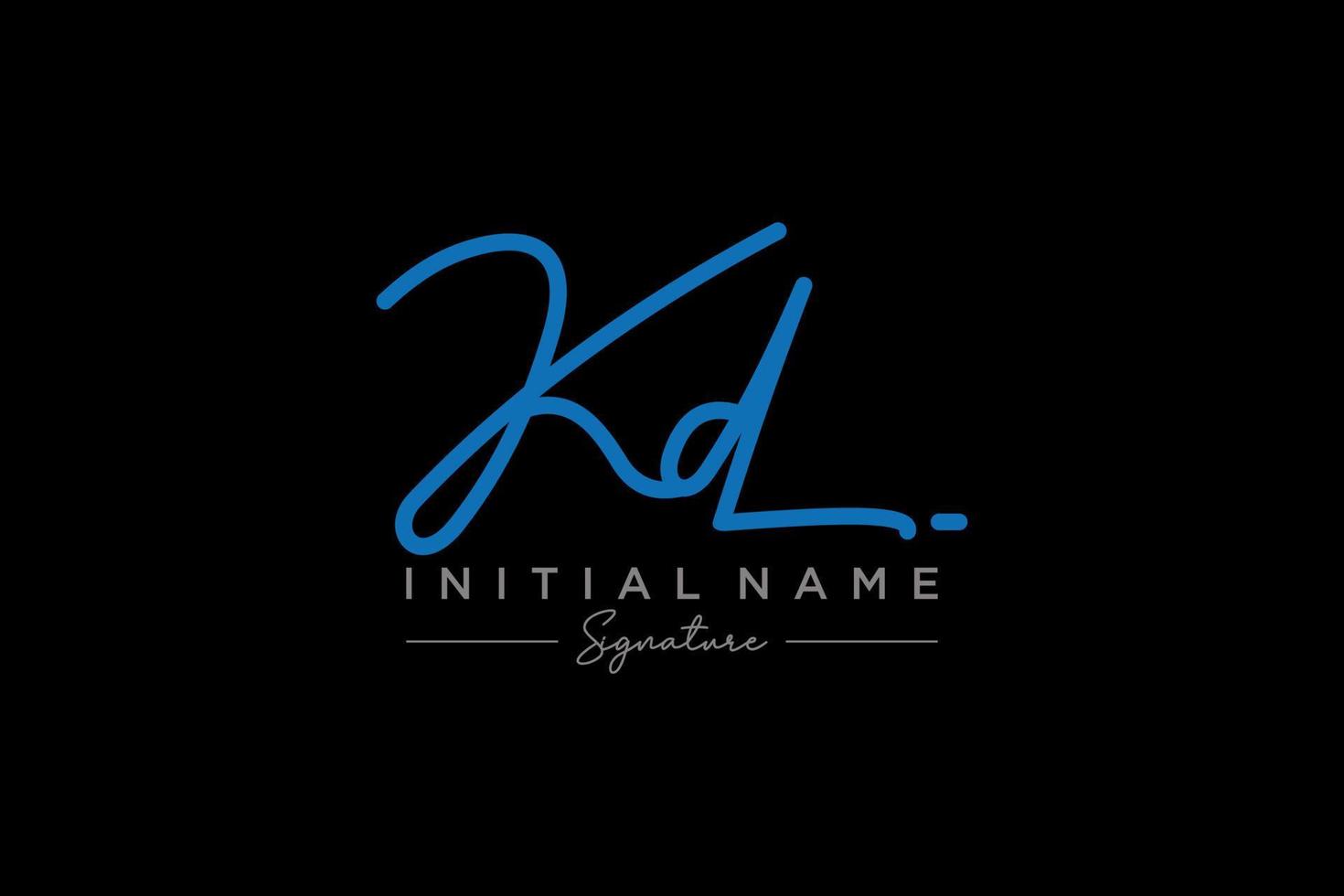 Initial KD signature logo template vector. Hand drawn Calligraphy lettering Vector illustration.