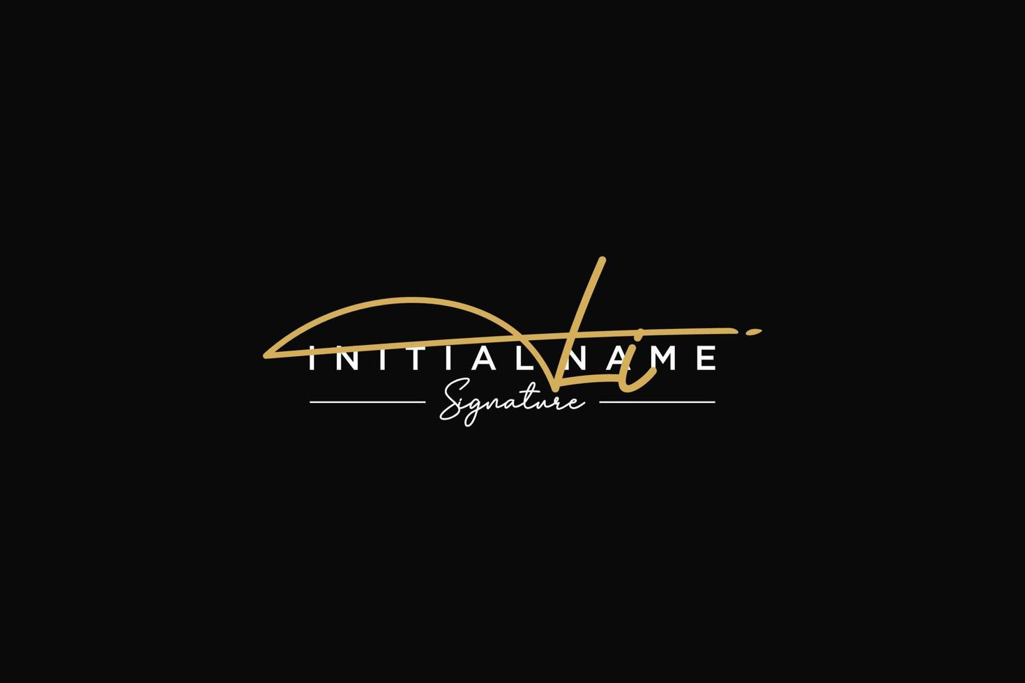 Initial LI signature logo template vector. Hand drawn Calligraphy lettering Vector illustration.