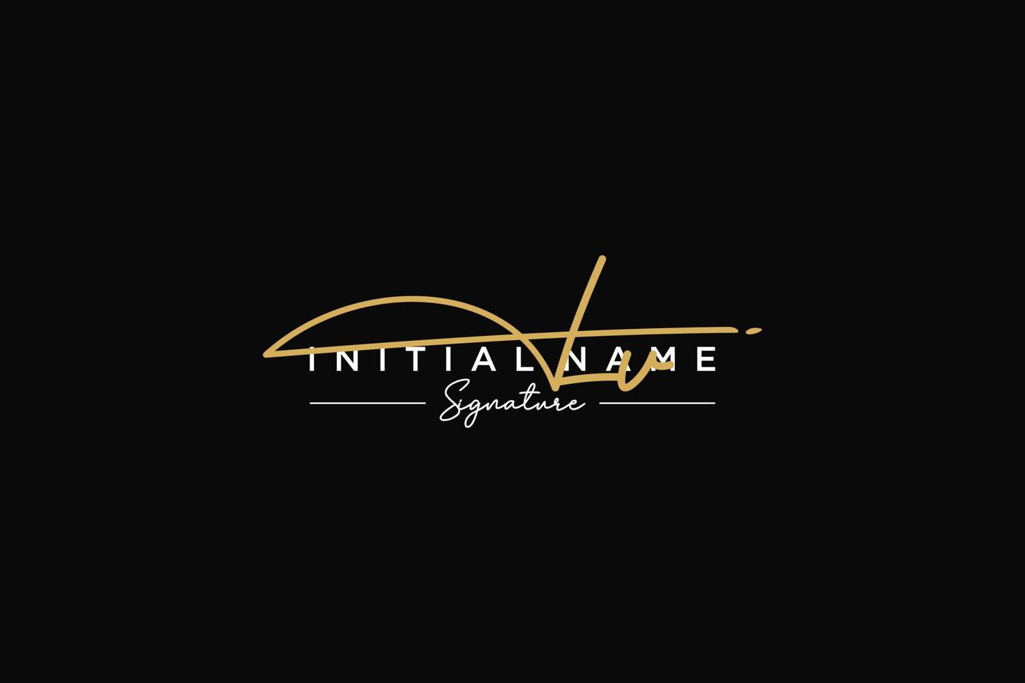 Initial LV signature logo template vector. Hand drawn Calligraphy lettering Vector illustration.