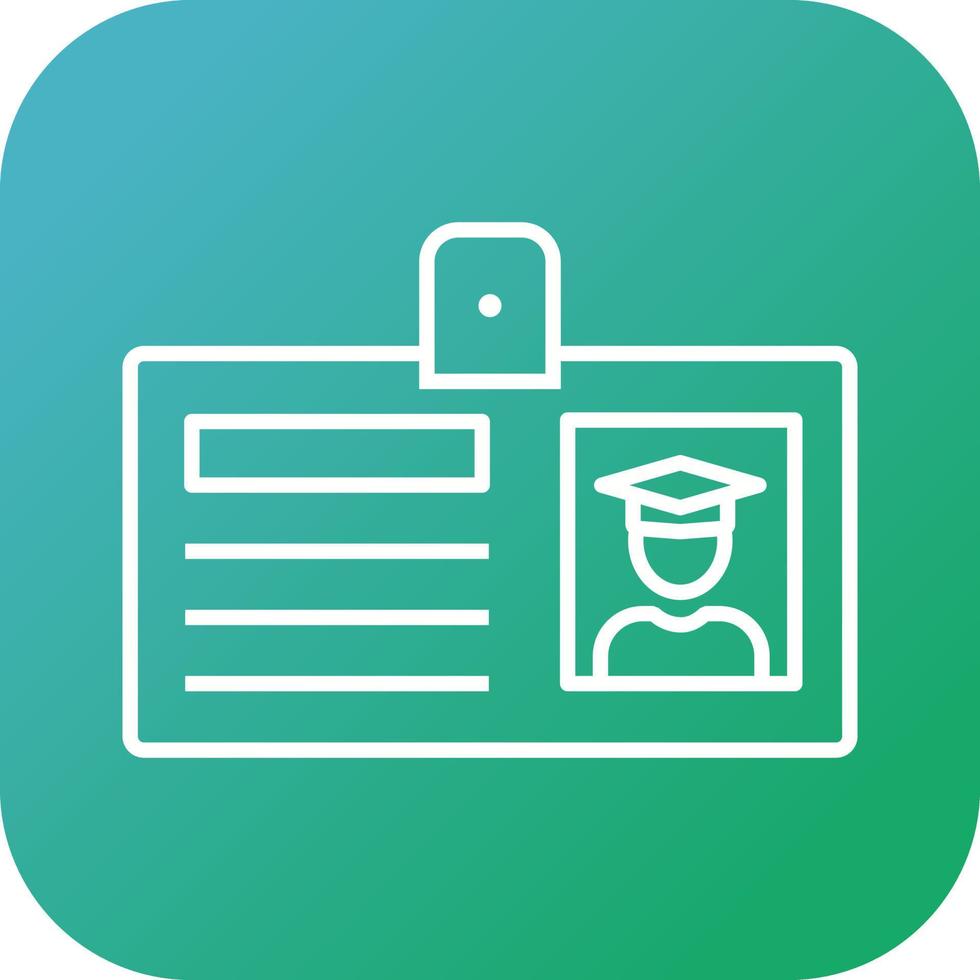 Beautiful ID Card Line Vector Icon