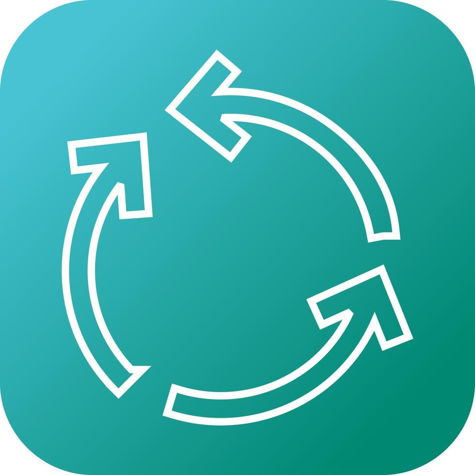 Beautiful Cycle Arrow Line Vector Icon