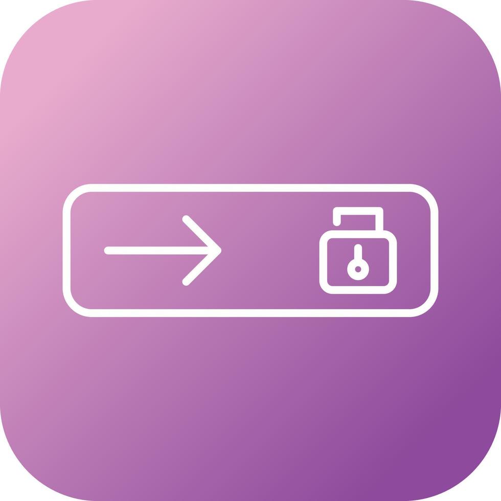 Beautiful Slide Unlocked Line Vector Icon