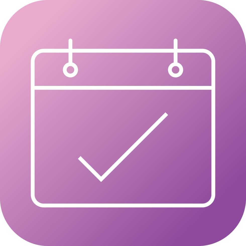 Beautiful Mark Date Line Vector Icon