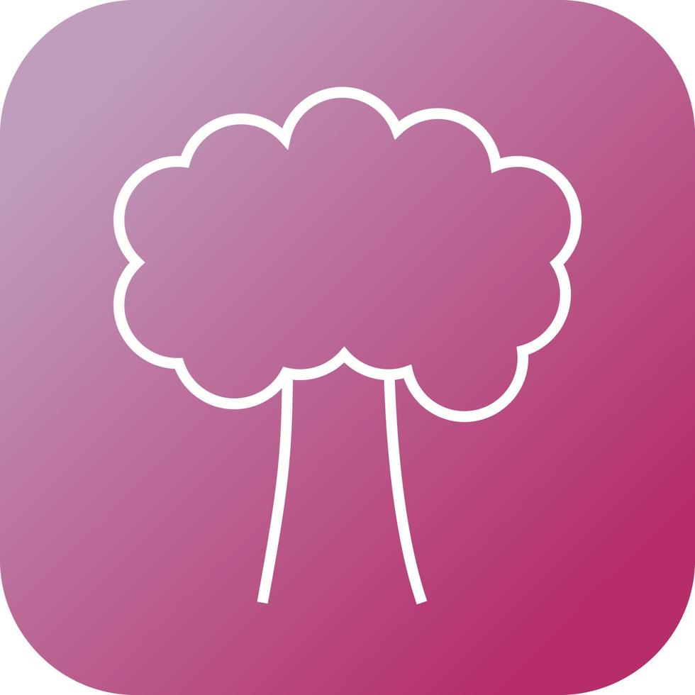 Beautiful Tree Line Vector Icon