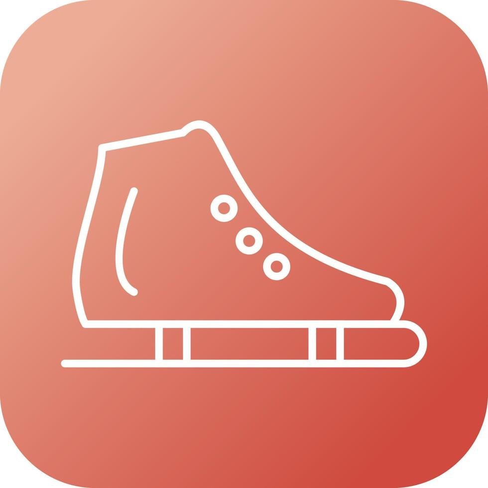 Beautiful Skating Shoe Line Vector Icon