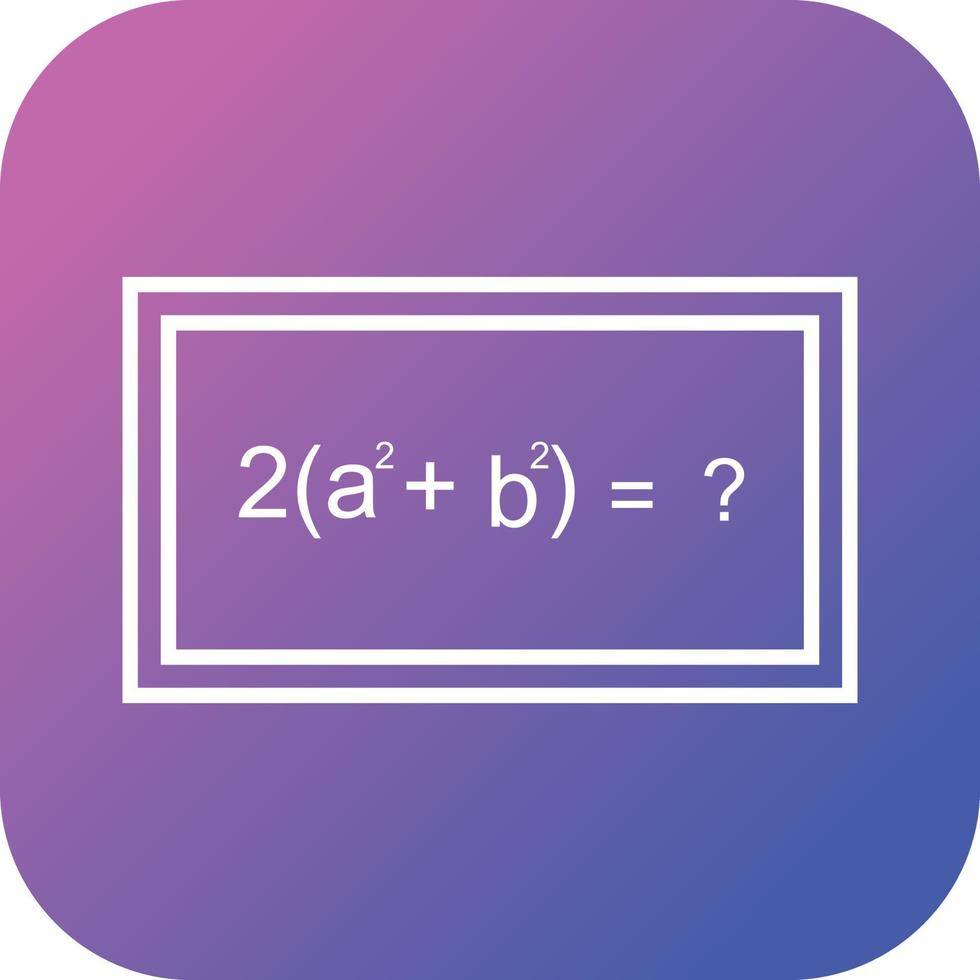 Beautiful Solving Formula Line Vector Icon