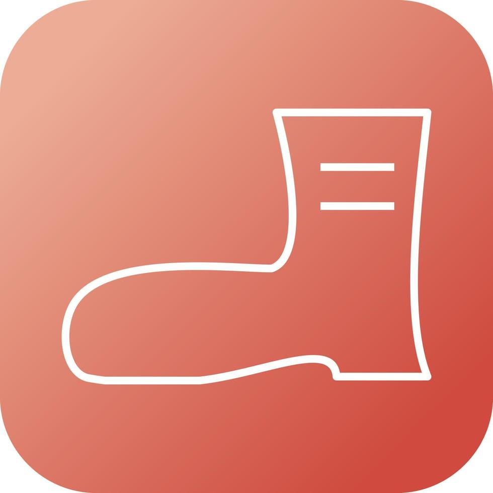 Beautiful Long Boot Line Vector Icon