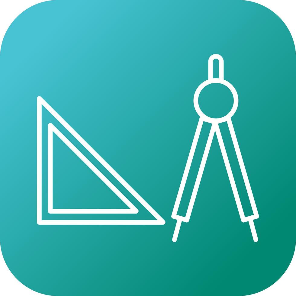 Beautiful Geometry Tools Line Vector Icon