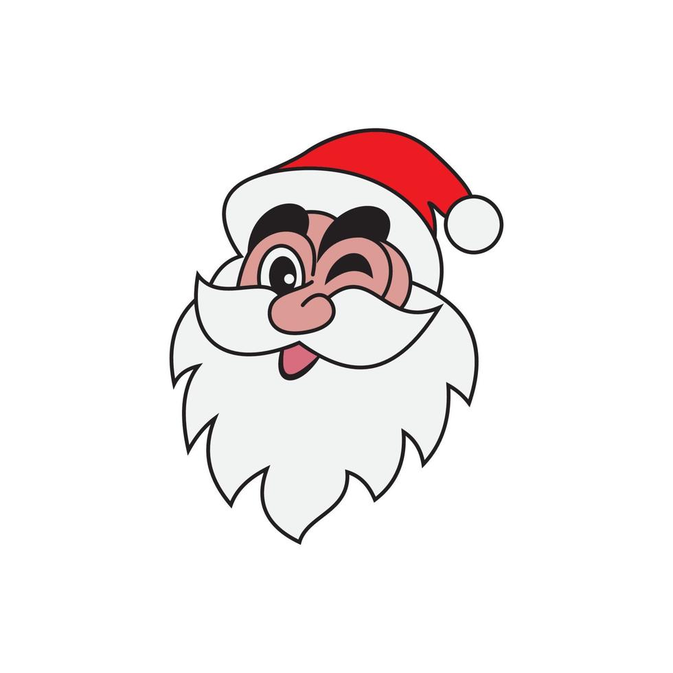 icono de diseño de ilustraciones vectoriales de santa claus vector