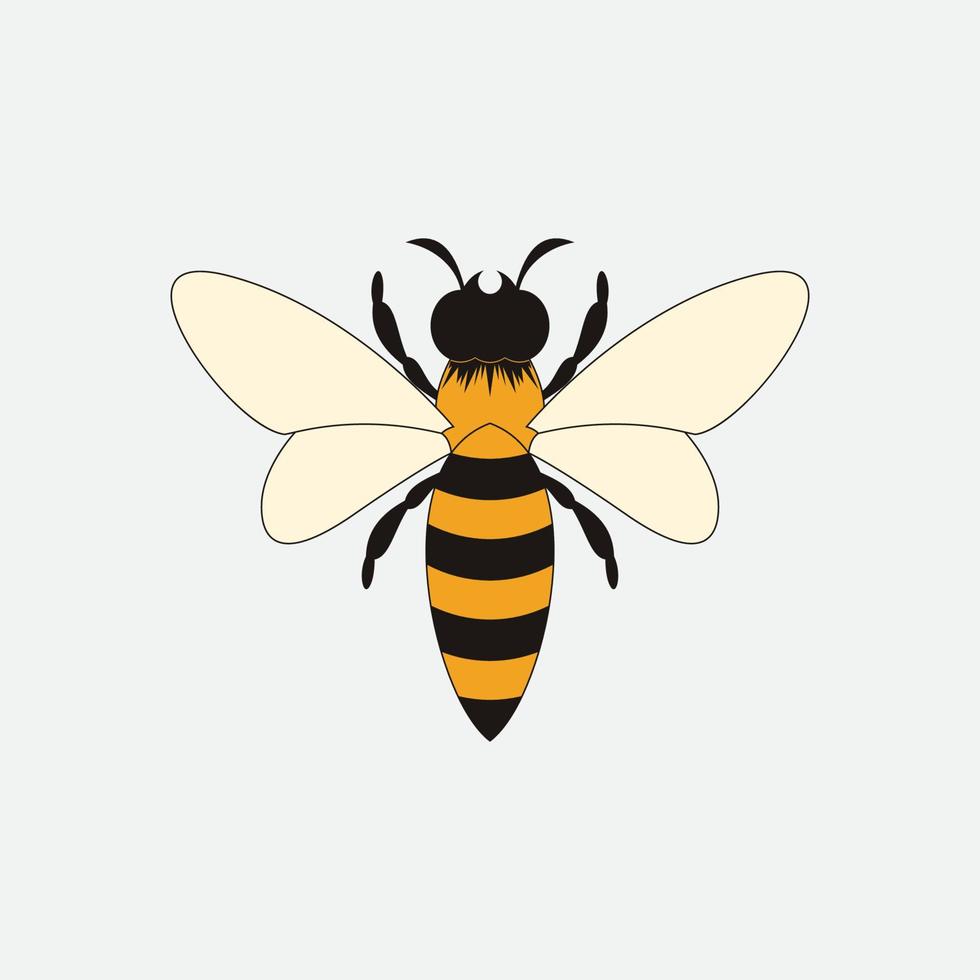 bee logo illustrations design icon vector