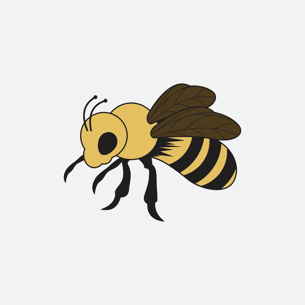 bee logo vector illustration design icon logo