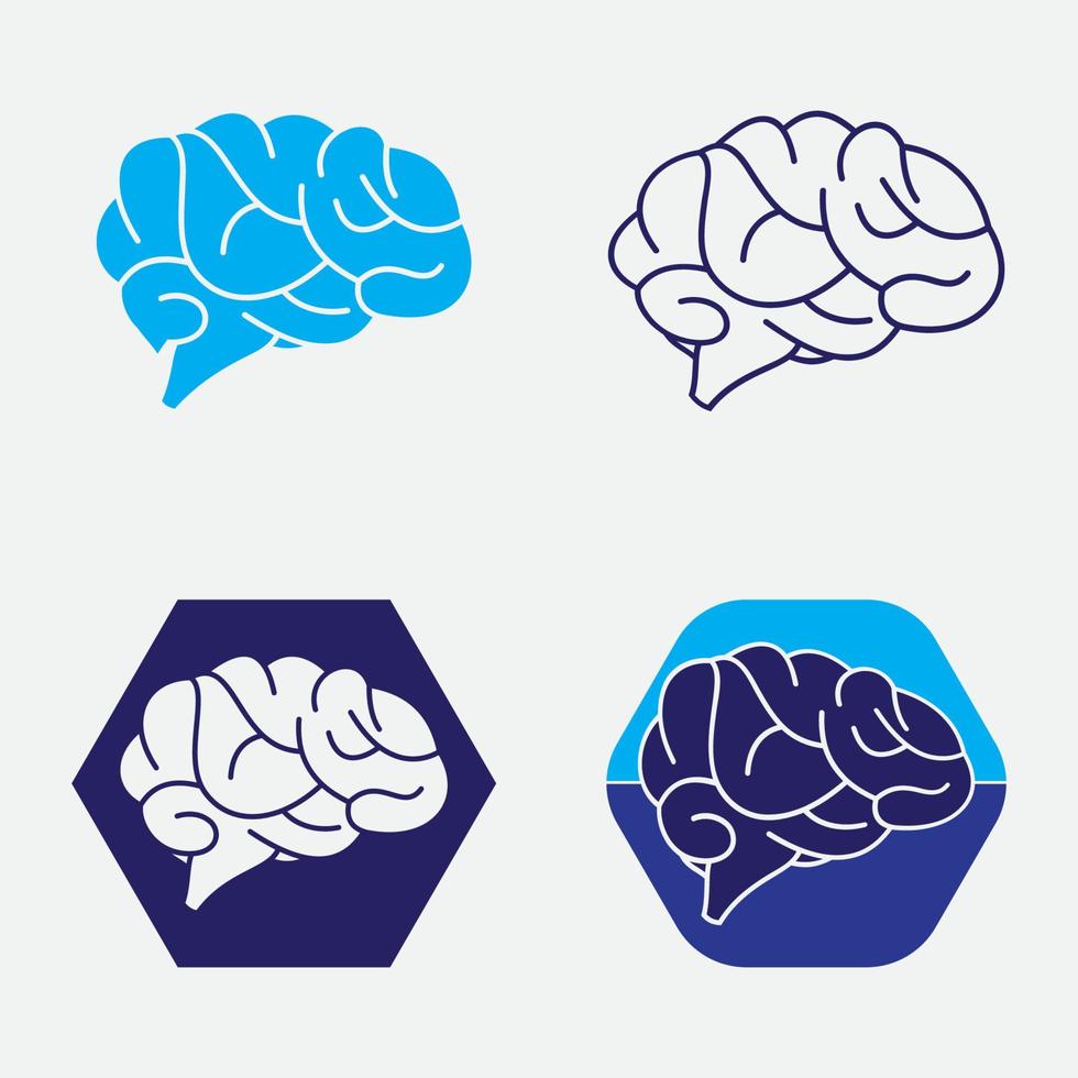 ilustración de vector de cerebro de salud