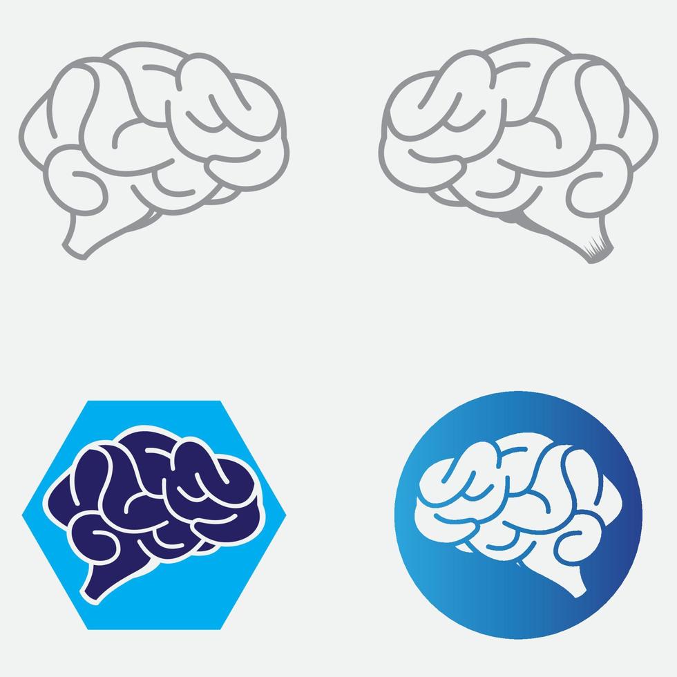 ilustración de vector de cerebro de salud